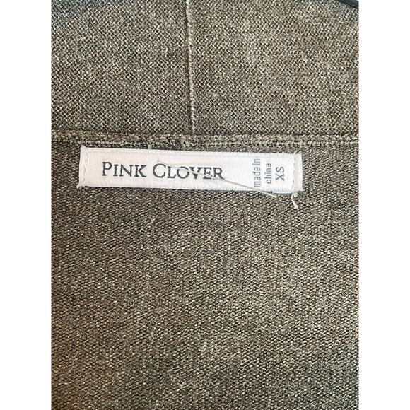 Pink Clover Womens Pullover Open Front Cardigan Sweater Long Sleeve XS Green - Picture 9 of 9